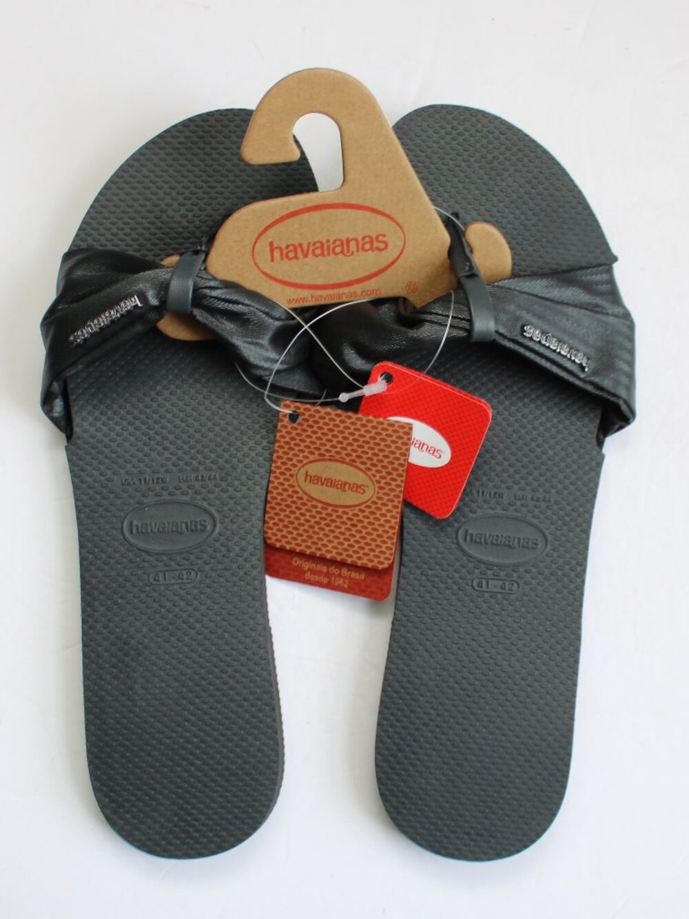Havaianas You St. Tropez Lush Flip Flop Sandal New Graphite Black Size 11/12 NWT